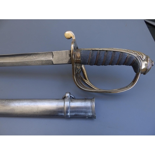 75 - A Victorian  Derby Militia sword by Hawkes & Co with 32