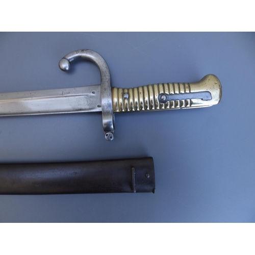 77 - A French chassepot bayonet with 22.25