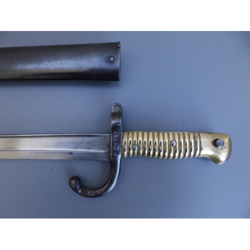 79 - A French chassepot sword bayonet with 23