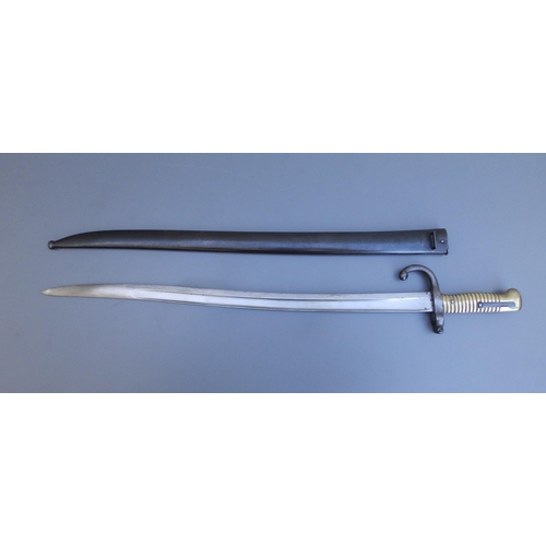 79 - A French chassepot sword bayonet with 23