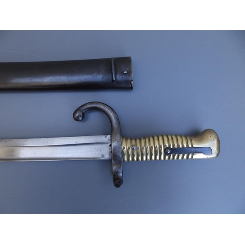 79 - A French chassepot sword bayonet with 23