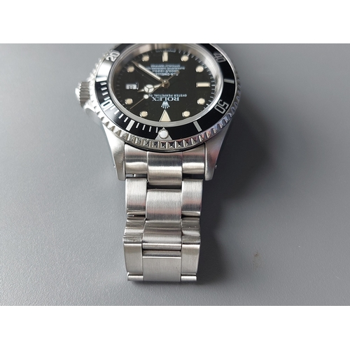 197 - A boxed 1991 gent's stainless steel Rolex Oyster Perpetual Date Sea-Dweller automatic wrist watch Mo... 