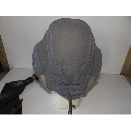 88 - A late 20thC RAF flying helmet with mask etc.