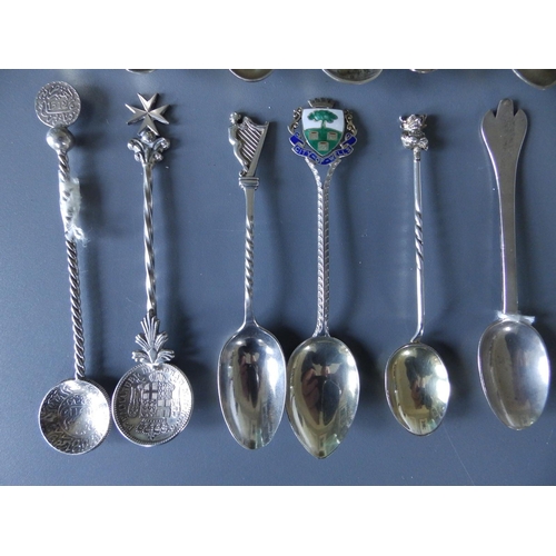 157 - 12 assorted silver teaspoons.