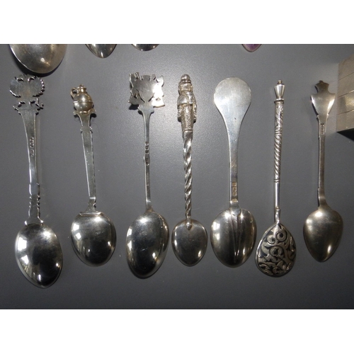 158 - A silver pepperette,  teaspoons and a silver napkin ring.