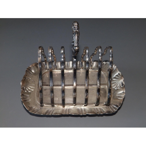 160 - A Victorian   six-division silver toast rack -  RMEH, London 1887, 6.5