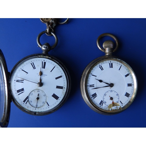 190 - A Victorian silver cased pocket watch by J.W. Benson, No.36658, case diameter  47mm and a damaged go... 