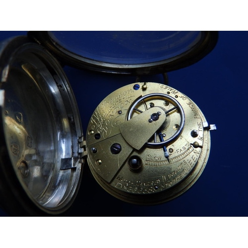 190 - A Victorian silver cased pocket watch by J.W. Benson, No.36658, case diameter  47mm and a damaged go... 