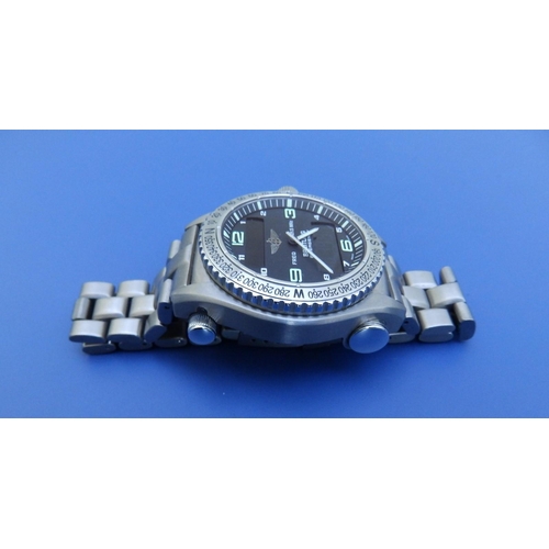 203 - A gent's titanium Breitling Emergency quartz bracelet wrist watch E56121.1, in fitted plastic carry ... 