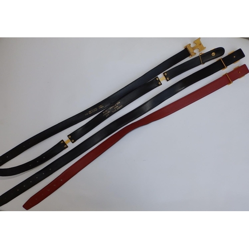 50 - Two Hermes leather belts, 33.5