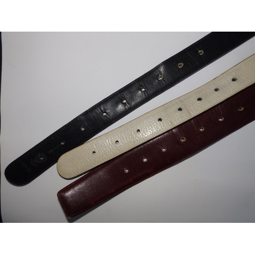 51 - Three Gucci leather belts - the longest 35