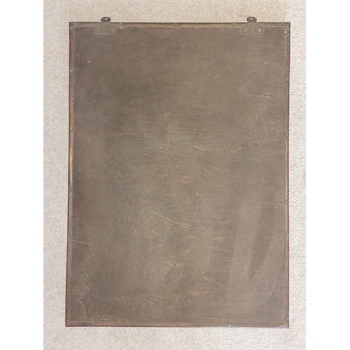 83 - A plain rectangular beaten copper 'Newlyn' wall mirror, 22.5