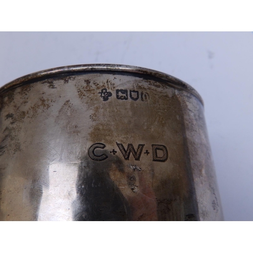 105 - An Edwardian silver presentation tin , the lid engraved with the crest of the Rawlins family - 'Nec ... 