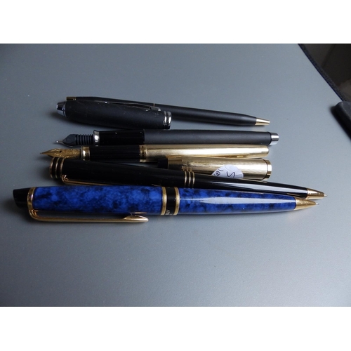 88 - Three Cross pens (two boxed) and a boxed Waterman pen with a Waterman pencil. (5)