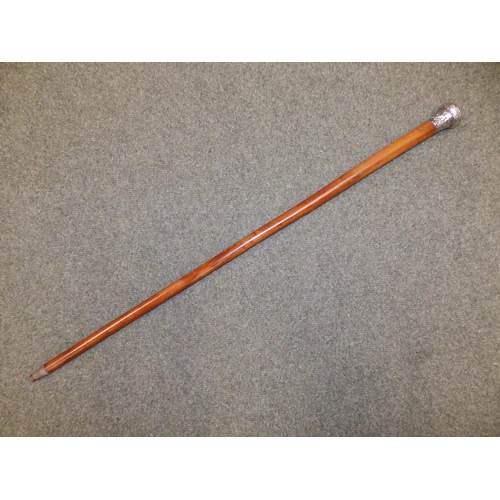 87a - A silver top malacca walking cane, 34