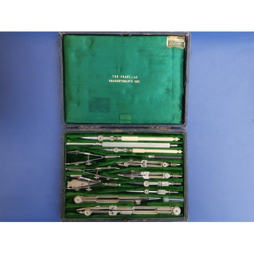 93a - A cased set of mid 19thC drawing instruments by Millikin & Lawlwy, London.