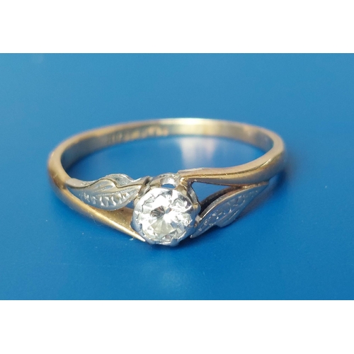 143 - A diamond solitaire ring and three 9ct rings. (4)