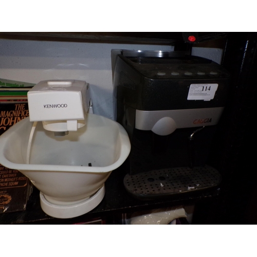 114 - KENWOOD MIXER & GAGGIA COFFEE MAKER*