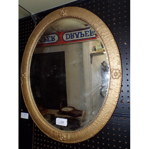 128 - OVAL BEVELLED EDGE MIRROR