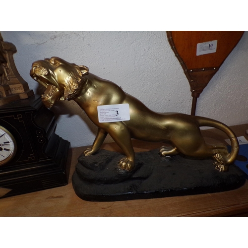 3 - ART DECO LIONESS ORNAMENT