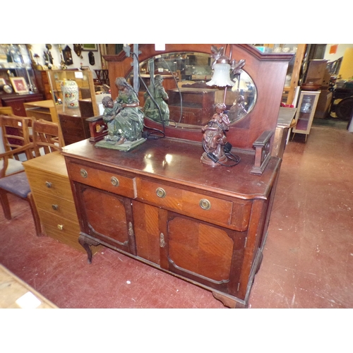 493 - MIRRORED BACK SIDEBOARD