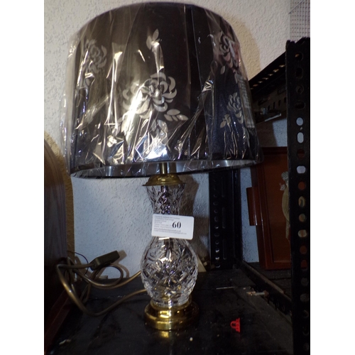 60 - TYRONE CRYSTAL TABLE LAMP*