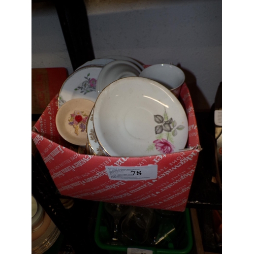 78 - BOX - SAUCERS ETC.