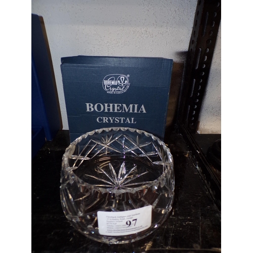 97 - BOHEMIAN CRYSTAL GLASS BOWL