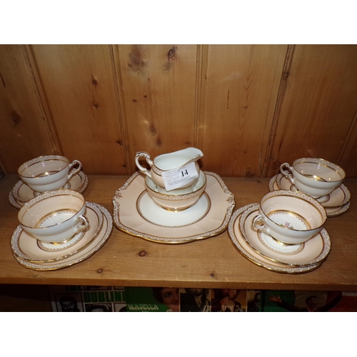 14 - PARAGON CHINA PART TEA SET