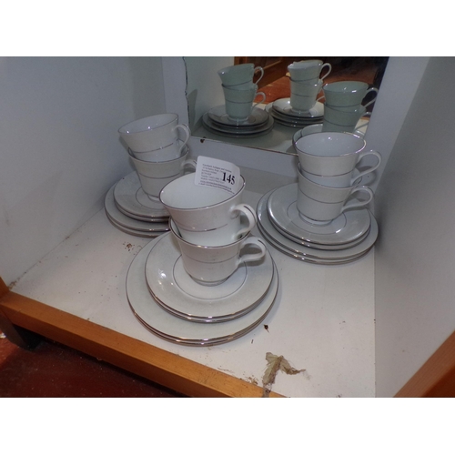 145 - LI LING FINE BONE CHINA TEA SET