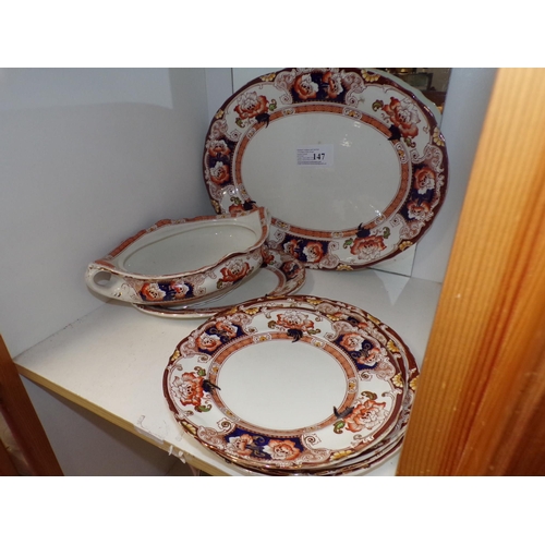 147 - DAVENPORT PATTERN PLATES & PLATTER