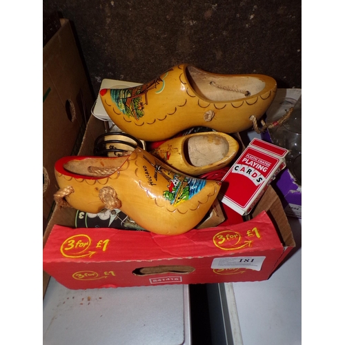 181 - BOX - CLOGS ETC.