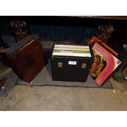 216 - ALL LPs IN CASES UNDER THE TABLE