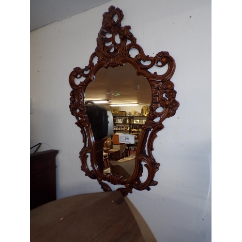 291 - ORNATE WALL MIRROR