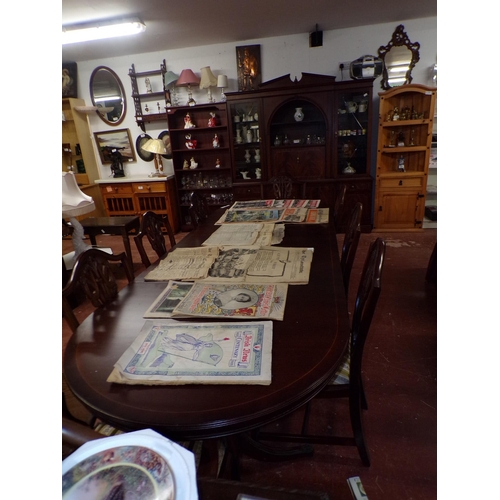 303 - ROSSMORE DININGROOM SUITE (LARGE DISPLAY CABINET, DINING TABLE & 8 CHAIRS)