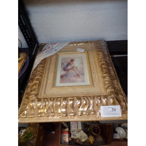 31 - GILT PICTURE FRAME (NEW)