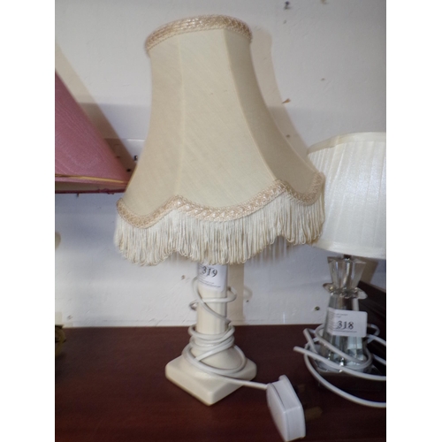 319 - BELLEEK TABLE LAMP*