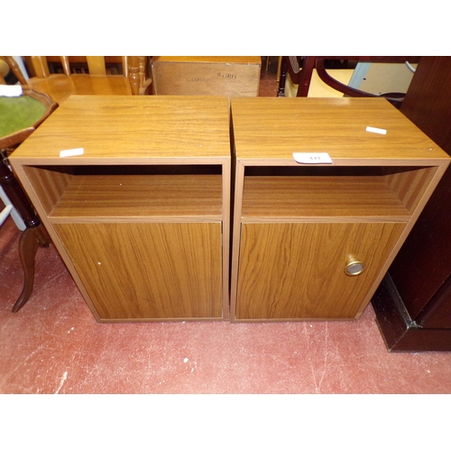 337 - PAIR MCM BEDSIDE LOCKERS