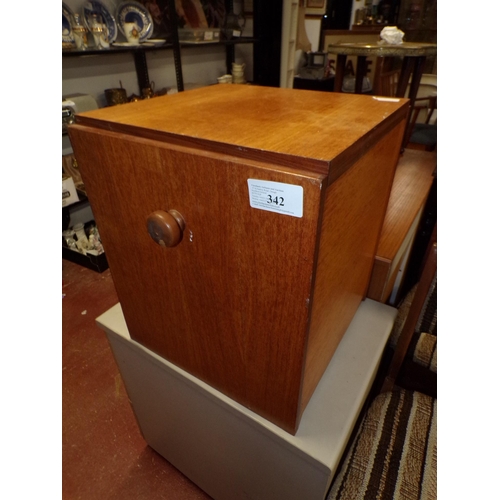 342 - 1970's WOODEN STORAGE BOX