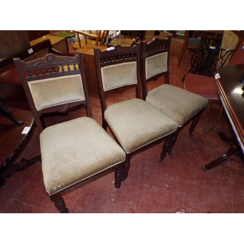 367 - 6 LATE VICTORIAN DINING CHAIRS