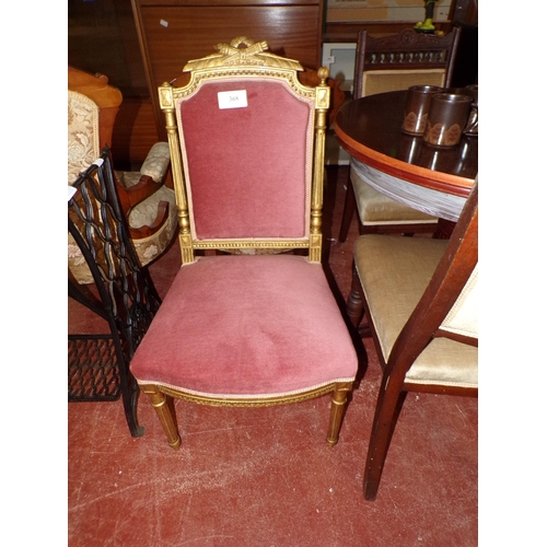 368 - GILT OCCASIONAL CHAIR