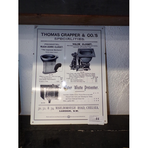 44 - THOMAS CRAPPER ADVERT