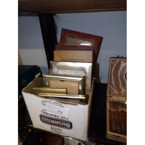 51 - BOX - SILVER PLATED PICTURE FRAMES ETC.