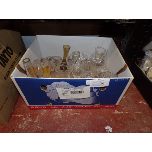 56 - BOX - CUT GLASSWARE ETC.