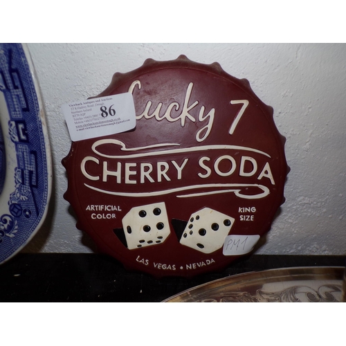 86 - LUCKY 7 CHERRY SODA ADVERT