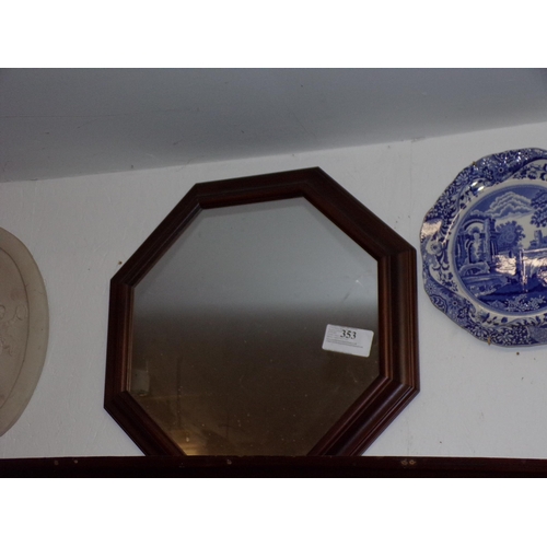 353 - OCTAGONAL WALL MIRROR