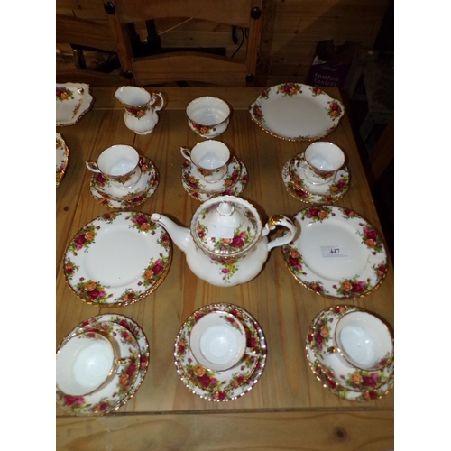 447 - 28 PIECE ROYAL ALBERT TEA SET