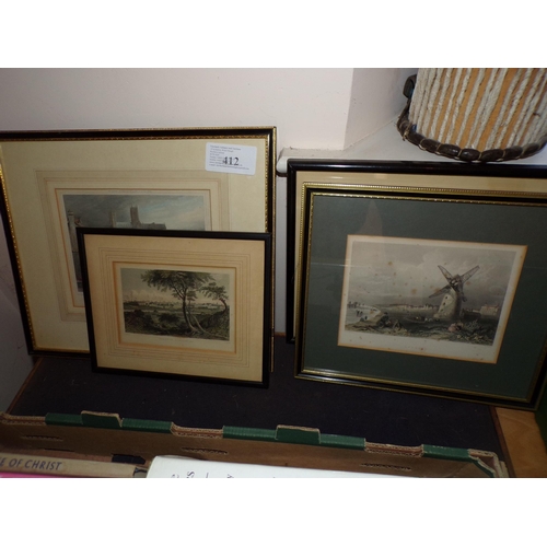 412 - 4 VIC. FRAMED ENGRAVINGS