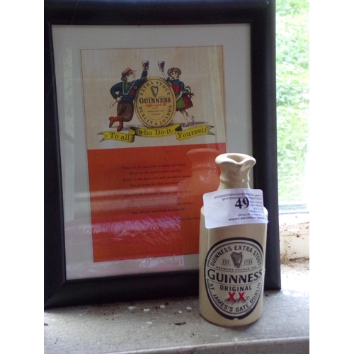 49 - GUINNESS AD & BOTTLE