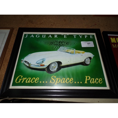 57 - JAGUAR FRAMED ADVERT